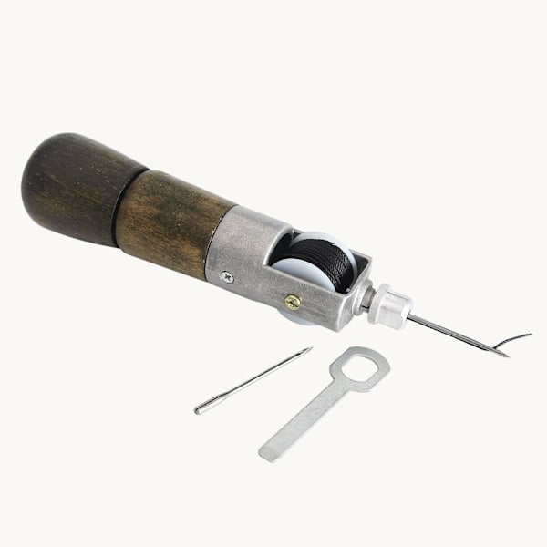 DIY Handledarverktyg Läderfabrik Häfta Sy Hål Automatisk Hål Läderhantverk Verktyg Super Skärvax Linje Handkonst Nål Sy Maskin
