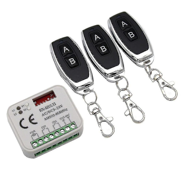 Garagisiirtoportin kaukosäätimen vastaanotin 433 868mhz Rx Multi 300-900mhz Ac/dc 9-30v Vastaanotin kaukosäätimellä -ZZY