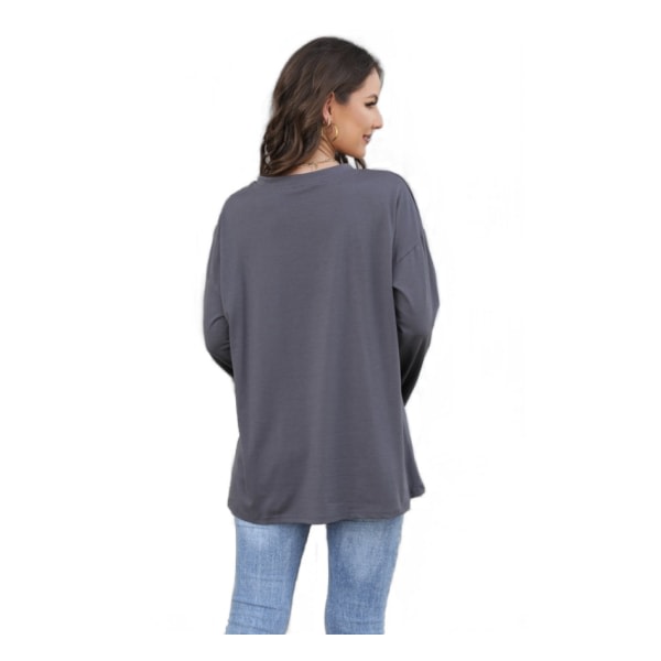 Loose Drop Skulderærmet V-hals Solid Top L