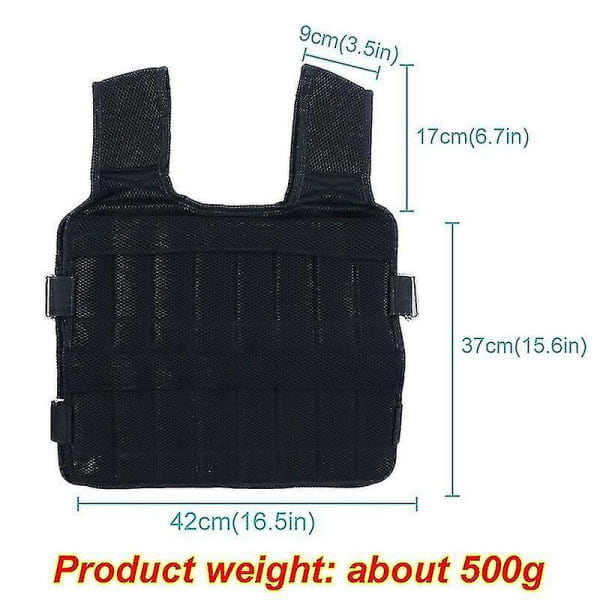 Adjustable Weight Vest 30 kg Compatibility with Boxing, Running and Strength Training