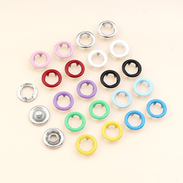 Tryckknappar med verktyg 100 st 9,5 mm MultiColor_paris