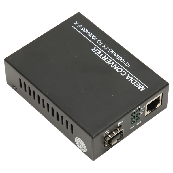 SFP Ethernet Switch 10M 100M Auto Negotiate Full Halv Dupleks LED Indikator Fiber Media Converter for Ethernet 100?240V EU Plugg