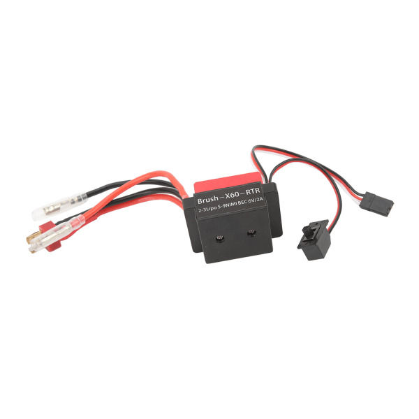 60A RC Borstad ESC 6V 2A Borstad Hastighetskontroll ESC med T-kontakt för Traxxas för HSP för Redcat 1/10 RC Bilar Röd