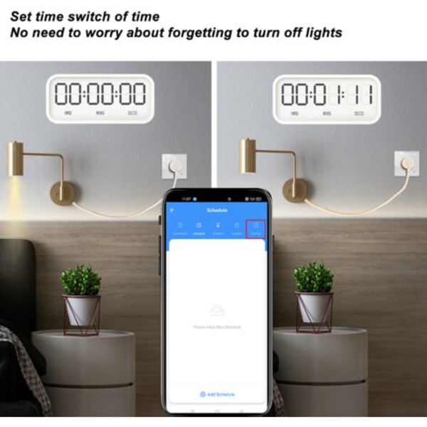 Smart Stik 16A 1 Vejs Smart Vægpanel Hvid 95-245V - ZigBee Version.pa