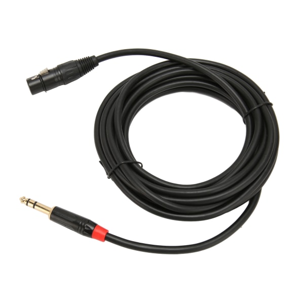 XLR hona till 1/4 tum 6,35 mm TRS-kabel Quarter Inch-uttag balanserad till XLR-mikrofonkabel 16,4 FT