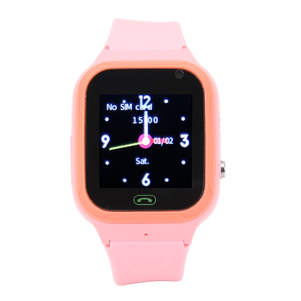 1,44 tommers GPS-smartklokke for barn Vanntett berøringsskjerm 4G smartklokke med telefonfunksjon Vanntett for gutter, jenter, rosa