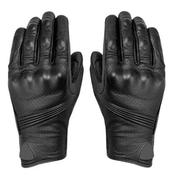 Täysnahkaiset hanskat, jotka estävät liukastumisen kylmällä säällä ajohanskat moottoripyöräilyyn, musta L