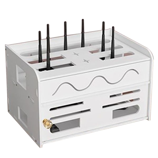 WIFI Router Förvaringslåda Punch Free Double Layer Small Size Kabelförvaring Hylla för hemmet