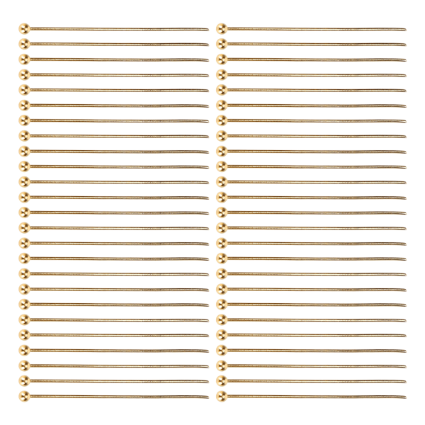 50 stk Kulehodepinner Smykkeanheng DIY Craft Perle Making Deler Tilbehør Gull 35mm / 1.38in