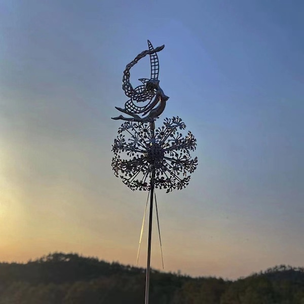 Dansende Fe Løvetann Statue Ornament Stakes Upgrade model G1
