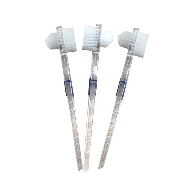 3-pack protesborste Rengöringsverktyg för löständer Dubbelsidig tandborste