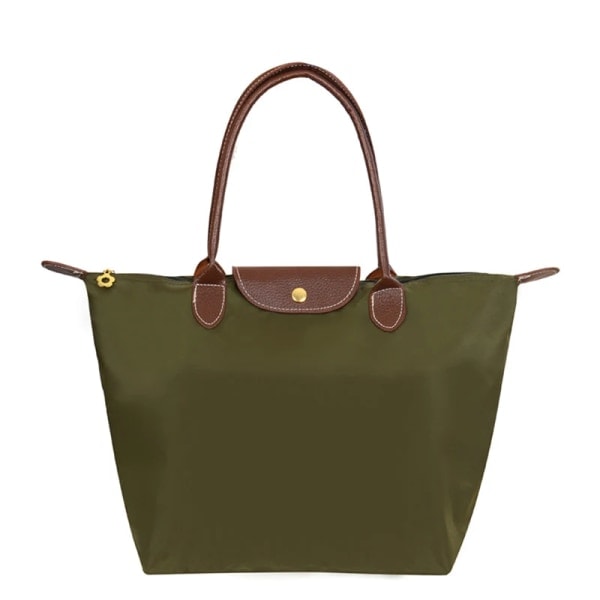 Vandtæt Nylon Dumpling Håndtaske Tasker Dame Tote Taske Dame Håndtaske med stor kapacitet til rejsetasker Foldbar Casual skuldertaske Coffee l_paris