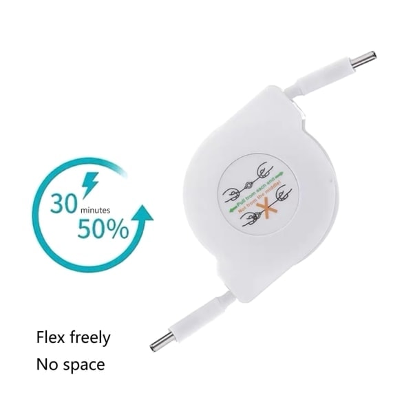 Paris_Indragbar PD 60W USB C til USB C-datakabel, hurtigopladningsledning til bærbar computer til Type C-telefoner, tablets