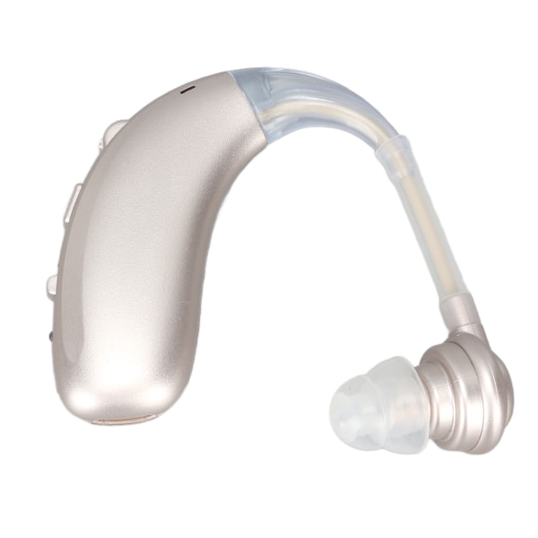 Enkeltlydsforstærker-øretelefon Genopladelig Bluetooth-lydhjælpsforstærker-øretelefon til film se sølv