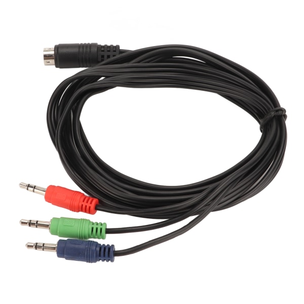 Mini DIN til 3 DC 3,5 mm kabel 9 pins Plug and Play lydadapterledning for høyttalerforsterker musikkinstrument