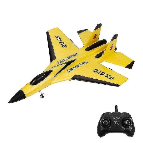 Otwoo Su 35 Flygplan Rc Fjärrkontroll Flygplan Controller Su-35 Fighter Modellplan Barn [DB] Gul Yellow