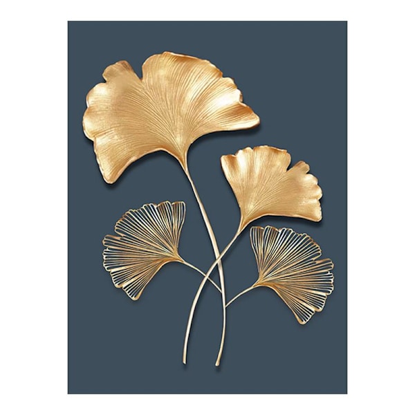 Modern Golden Plant Leaves Wall Art Canvas Painting Nordic Minimalism Posters and Pictures for Living Room Decoration Paintings