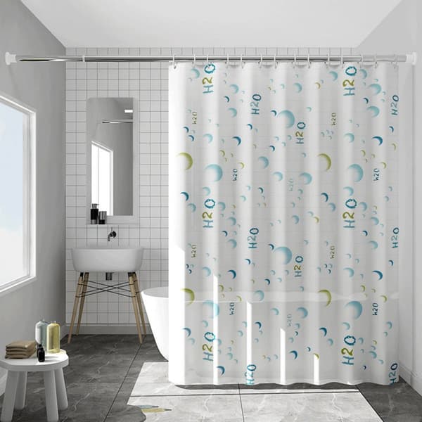 Duschdraperi, PEVA Vattentätt Snabbtorkande Mögelresistent Med Krokar, För Badrumsdusch Och Badkar, 200 x 200 cm