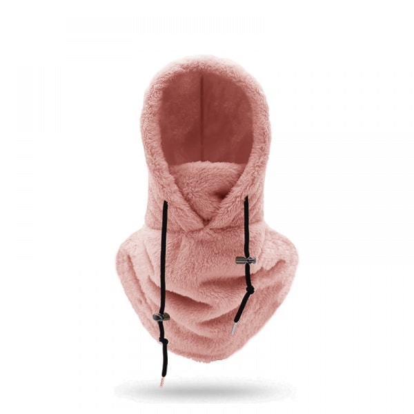 Sherpa Huva Skidmask Vinter Balaclava Kallt Väder Vindtät Justerbar Varm Huva Cover Hat Cap Scarf - Perfekt Rosa