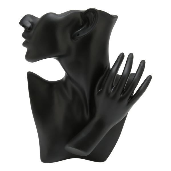 Korut mallinuket set musta hartsi Realistinen taiteellinen korvakoru kaulakoru sormus esittelyteline kauppaan