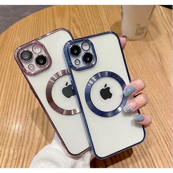 Transparent magnetisk telefoncover til iPhone 14 13 12 11 Mini Pro Max Plus med MagSafe Sort iPhone 11 Pro Sort iPhone 11 Pro