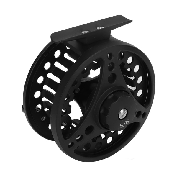 5/6 metal fluehjul stor arbor sort aluminiumslegering fluefiskerhjul 1:1 hastighedsforhold for ferskvandssaltvand