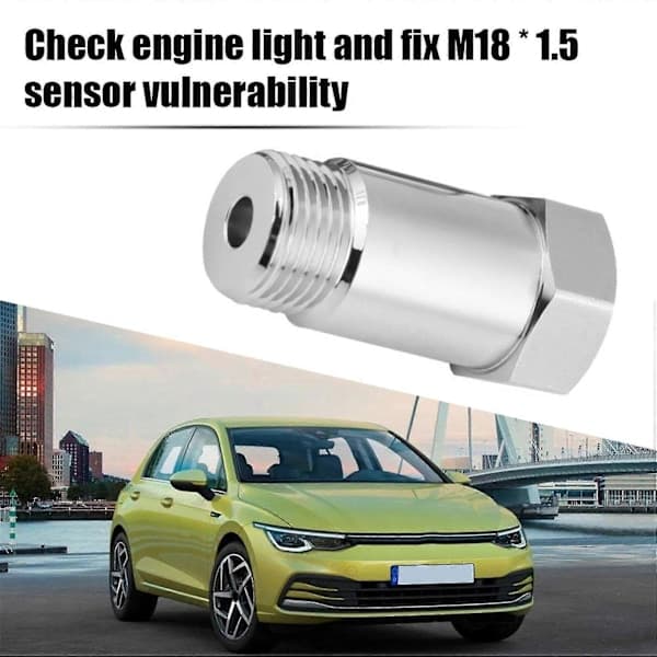 M18X1.5 Ilt O2 Sensor Adapter Konverter Bil CEL Fix Kontrollampe Motorlampe Eliminator O2 Forlænger Spacer