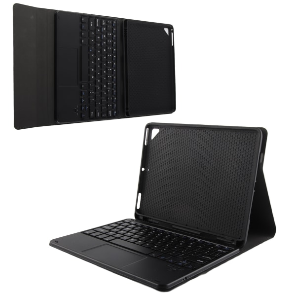 Tabletttangentbord Styrplatta Magnetisk Auto Sleep Kickstand Pennhållare Trådlöst tangentbord för IOS Tablet Pro 9.7in Air 2 Svart