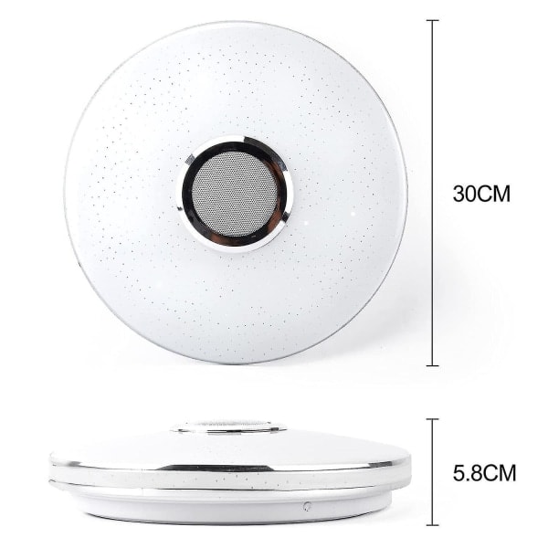 LED-kattovalaisin Bluetooth-kaiuttimella, himmennettävä RGB-väriä vaihtava lamppu keittiöön, lastenhuoneeseen, makuuhuoneeseen, olohuoneeseen - Jxlgv00