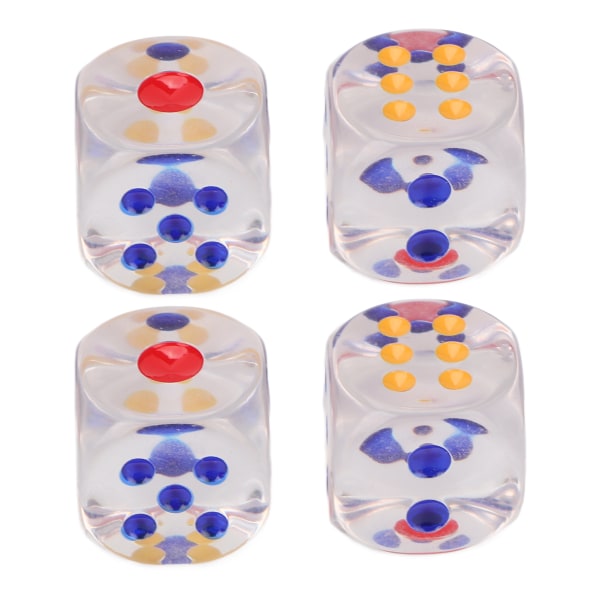 10 stk 2,5 cm 6-sidet terningsæt gennemskinnelige farver terninger Standardspil terninger Brætspil terninger