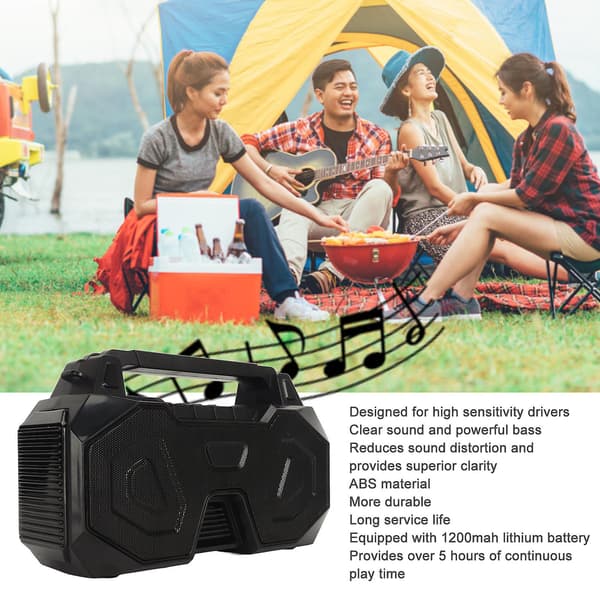 Solar Bluetooth Højttaler Bærbar Højttaler FM Radio med Telefonholder Micro Storage Card Reader til Udendørs Rejser Solid Normal