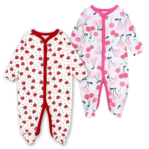 Newborn Sleepers Pyjamas Baby Babyer Klær Bebes Spedbarn Klær Beige B 9M