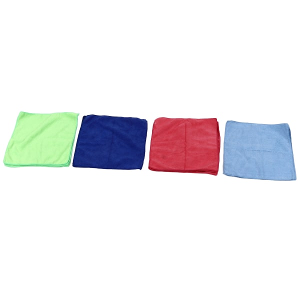 12 stk renseklud 4 forskellige farver Stærk vandabsorption Genanvendelige mikrofiberhåndklæder til køkkenmøbler til bil