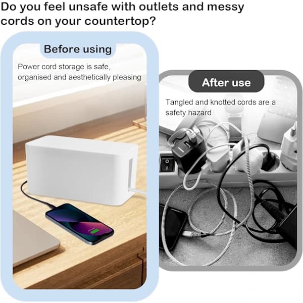 Cable Box, Cable Protector, Power Strip Cover, Cable Management