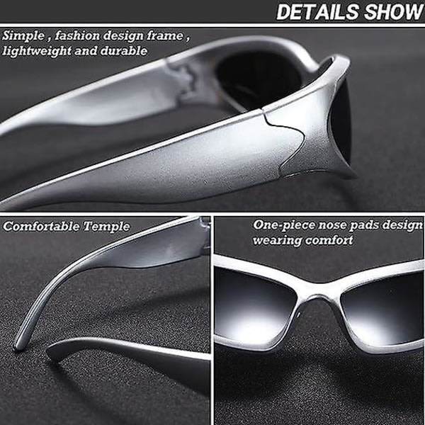 Wrap Around Fashion Solglasögon for män Kvinnor Swift Oval Dark Solglasögon Sports Shades Glasögon Glasögon