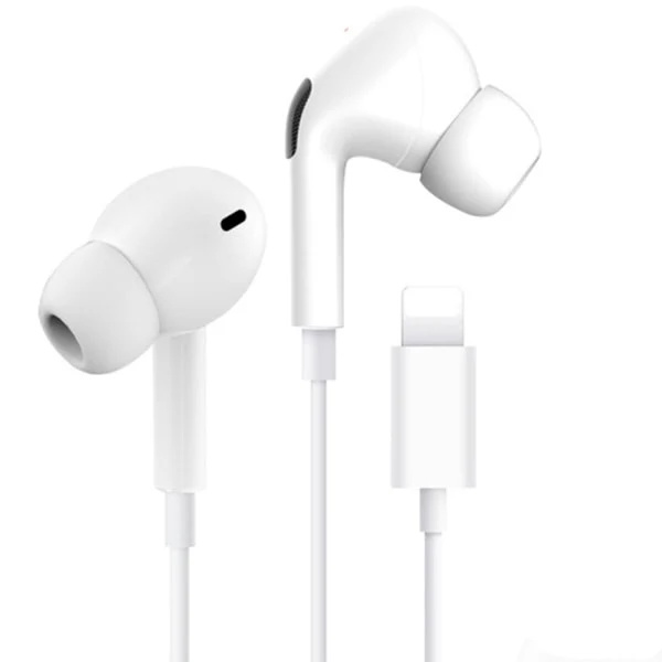 iPhone Hörlurar Lightning mikrofon Bluetooth Vit