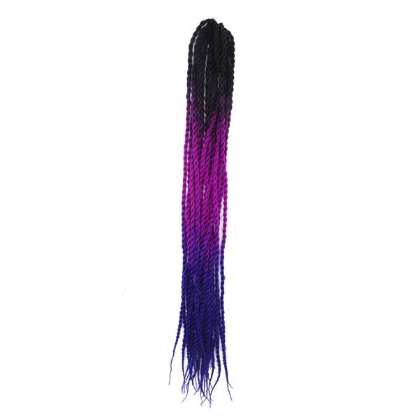 24 tommers kjemiske fiberfletter Punk Gradient Dirty Braid Weaving Braid Hair Extension 4#