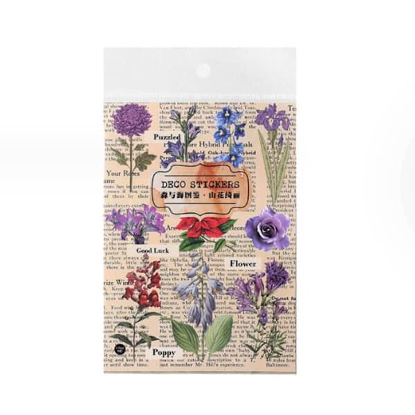 Blomklistermärken Transparenta Dekalklistermärken