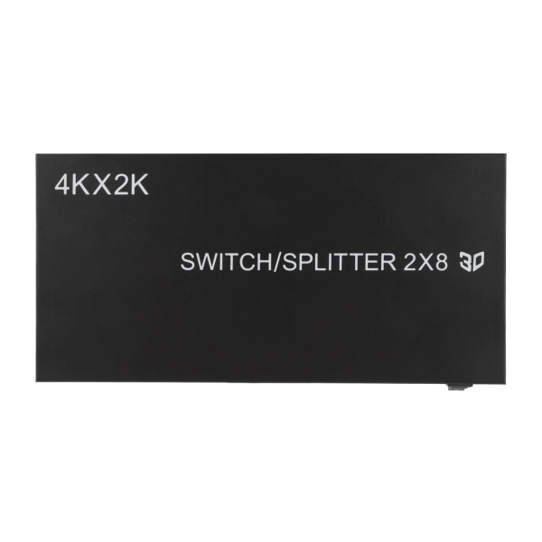 2x8 HD Multimedia Interface Switch 4Kx2K 2 in 8 Out HD Multimedia Interface Distributor med IR fjernkontroll EU Plugg