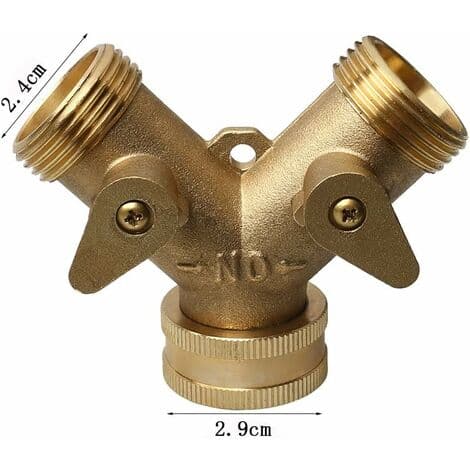 Dobbel vaskemaskinkran, 2-veis slangedispenser Y-form 3/4