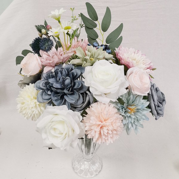 Brud brudbukett med blommor for bröllop blå