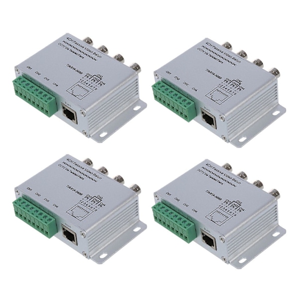 4X UTP 4-kanals passiv video-balun transceiver.pa