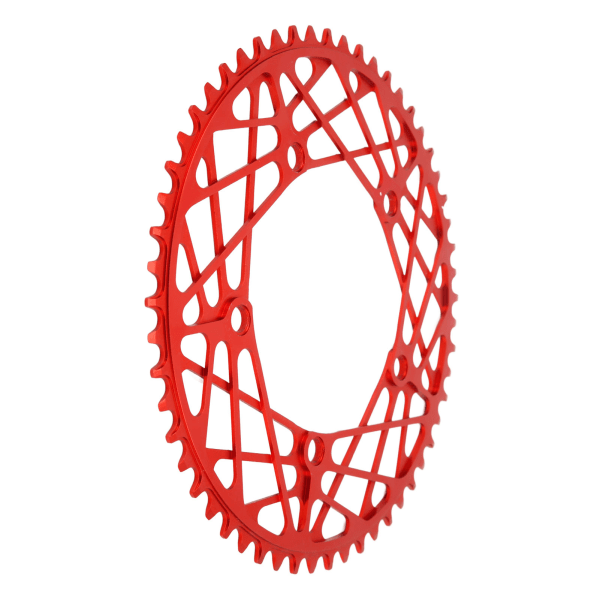 Cykelkædering 56T aluminiumslegering let slidstærk cykelkæde Hjulkransplade til udskiftning Rød