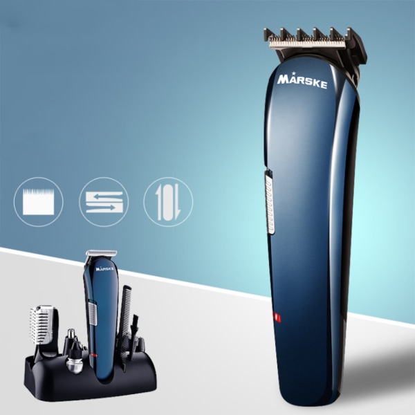 5 I 1 multifunksjon elektrisk barbermaskin Oppladbar nese- og ørehårtrimmer Hårklippersett US