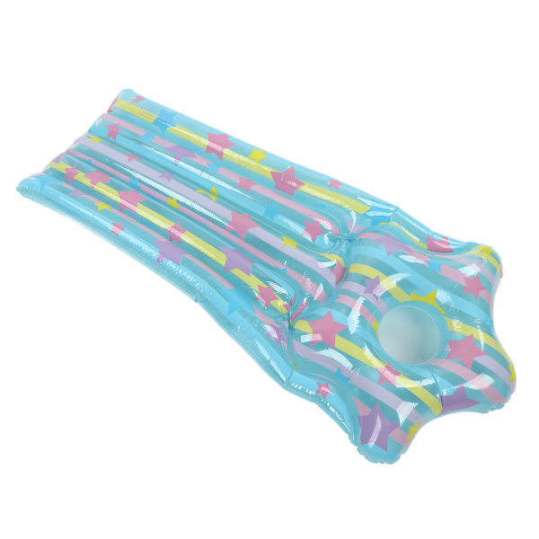 Oppustelig pool flydemåtte 130x60 cm fortykket miljøvenlig PVC anti lækage svømmebassin madras til børn Blå