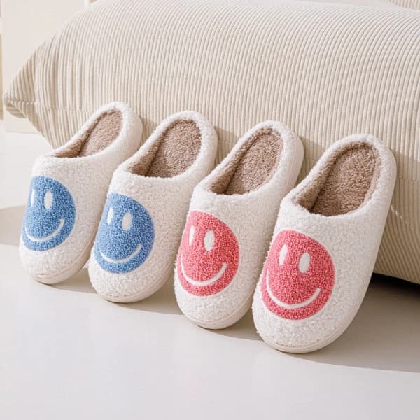 Smiley Face Tofflor Dam Smile Tofflor Blå 36-37