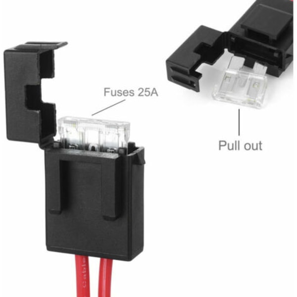 12V 24V hunnbil sigarettennerkontakt til batteri krokodilleklemmer kontakt 2FT bilbatteri klemme-på ladekabel forlengelse--.pa