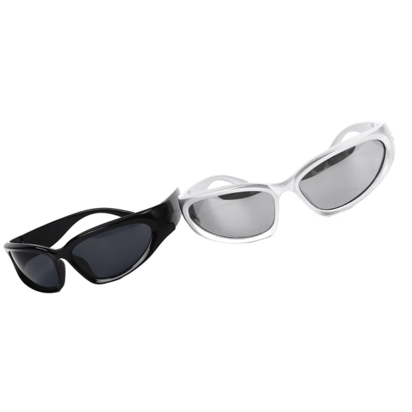 2 st Solglasögon Moderiktiga lätta vindtäta UV-skyddssportglasögon för daglig utomhussport