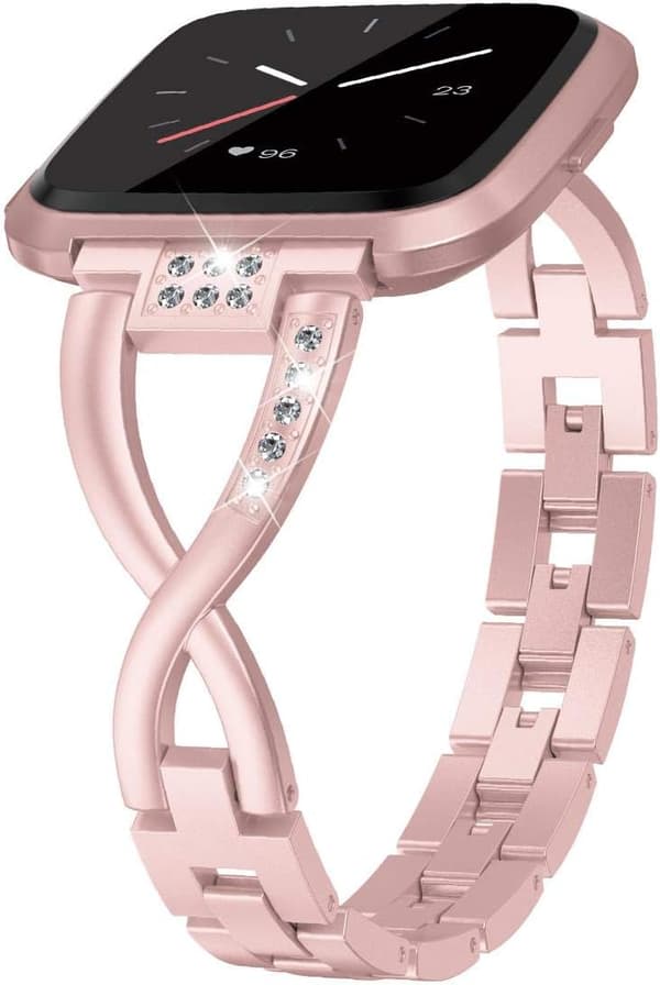Bling-armbånd kompatibelt med Fitbit Versa/Versa 2-rem for Wo.pa