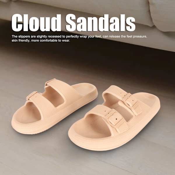Sandaler Tofflor EVA Tjocka Sulor Slip On Slides Sommar Utomhus Snygga Cloud Tofflor Khaki Khaki 38/39